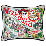 Nebraska, University of Collegiate Embroidered Pillow by CatStudio from Quirks!