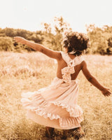 Nellie Ruffle Maxi Dress - Champagne from Bailey's Blossoms