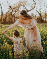Nellie Ruffle Maxi Dress - Champagne from Bailey's Blossoms