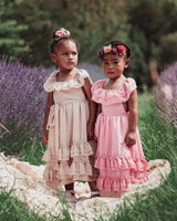 Nellie Ruffle Maxi Dress - Champagne from Bailey's Blossoms