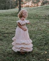 Nellie Ruffle Maxi Dress - Champagne from Bailey's Blossoms