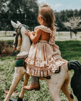 Nellie Ruffle Maxi Dress - Champagne from Bailey's Blossoms