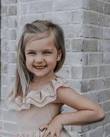 Nellie Ruffle Maxi Dress - Champagne from Bailey's Blossoms
