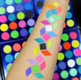 City of Neon Lights - 24 Vibrant Pigment & Eyeshadow Palette From Rude Cosmetics