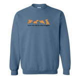 'Never Too Old For Dino Nuggets' Embroidered Crewneck Sweatshirt from United Monograms