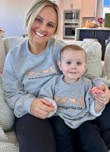 'Never Too Old For Dino Nuggets' Embroidered Crewneck Sweatshirt from United Monograms