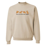 'Never Too Old For Dino Nuggets' Embroidered Crewneck Sweatshirt from United Monograms