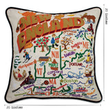 New England Hand-Embroidered Pillow from Quirks!