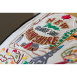 New Hampshire Hand-Embroidered Pillow from Quirks!