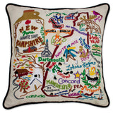 New Hampshire Hand-Embroidered Pillow from Quirks!