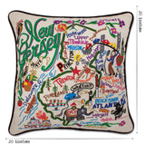 New Jersey Hand-Embroidered Pillow from Quirks!