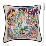 New Orleans Hand-Embroidered Pillow from Quirks!