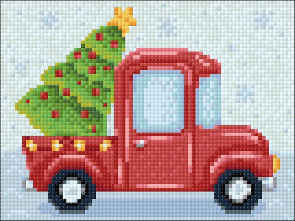 New Year Lorry CS2693 7.9 x 5.9 inches Crafting Spark Diamond Painting Kit from Wizardi