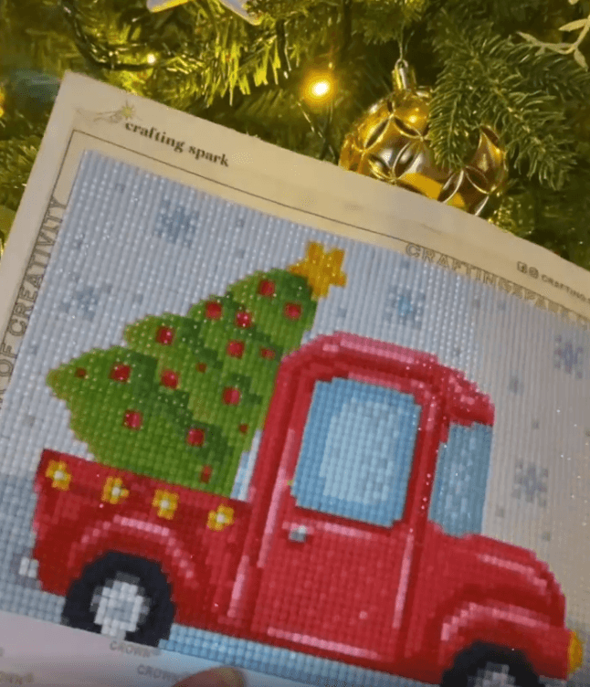 New Year Lorry CS2693 7.9 x 5.9 inches Crafting Spark Diamond Painting Kit from Wizardi