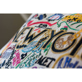 New York City Hand-Embroidered Pillow from Quirks!
