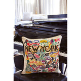 New York City Hand-Embroidered Pillow from Quirks!