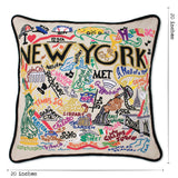 New York City Hand-Embroidered Pillow from Quirks!