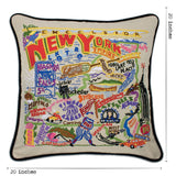 New York State Hand-Embroidered Pillow from Quirks!