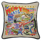 New York State Hand-Embroidered Pillow from Quirks!