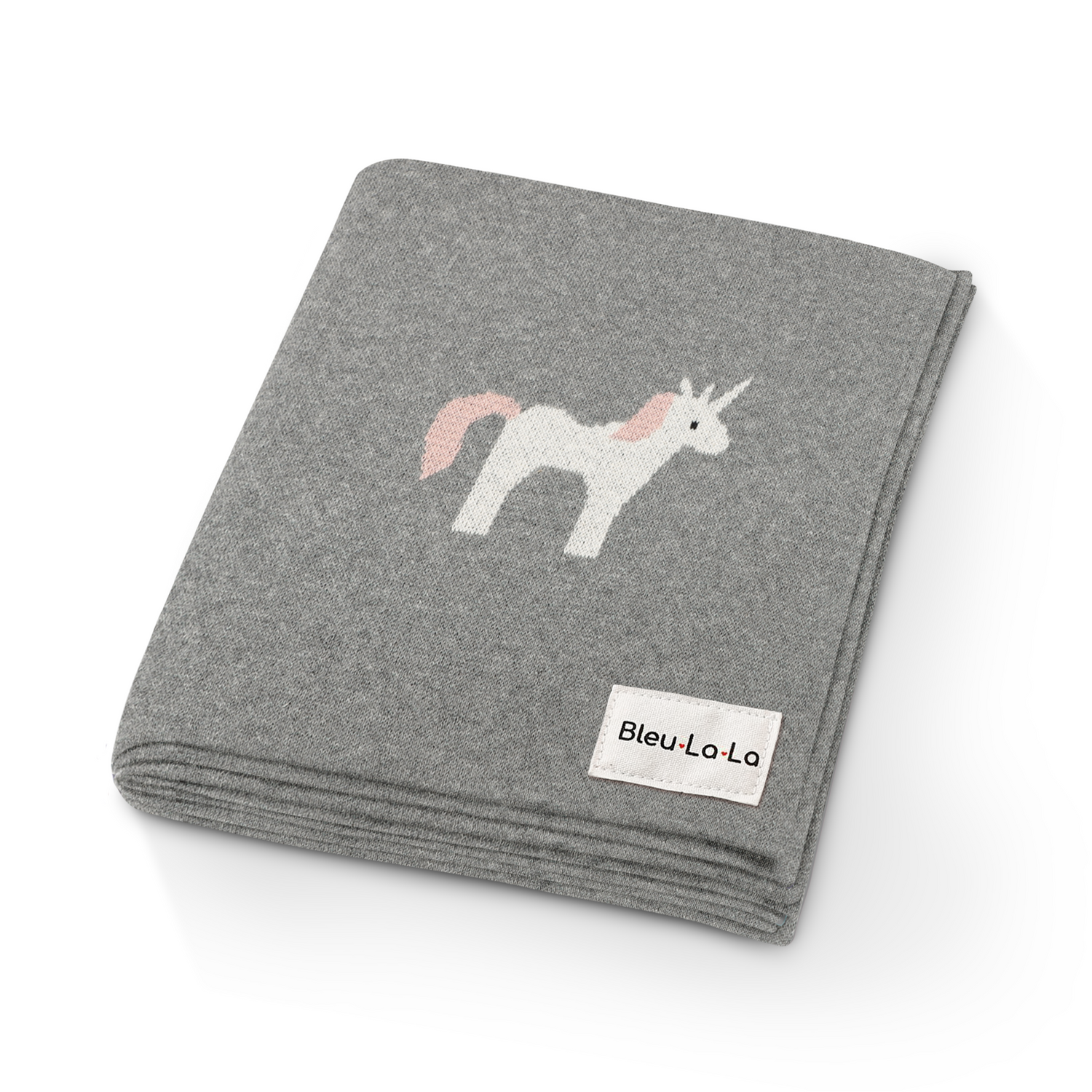 Luxury Cotton Deer Knit Swaddle Baby Blanket from Bleu La La