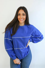 Relaxed Fit Invisible Zipper Breastfeeding Sweatshirt with Piping From Movemama