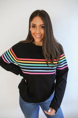 Six Stripe Invisible Zip Breastfeeding Sweatshirt From Movemama
