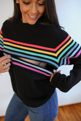 Six Stripe Invisible Zip Breastfeeding Sweatshirt From Movemama