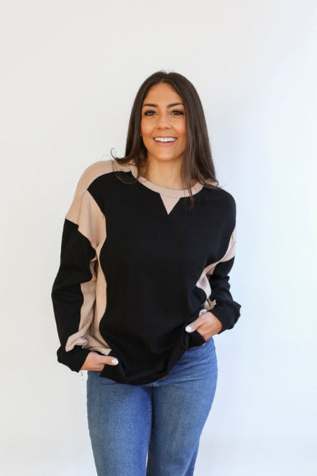 Colorblock Nursing Lightweight Sweatshirt From Movemama