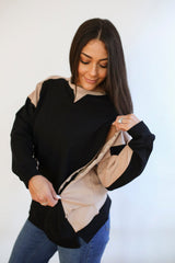 Colorblock Nursing Lightweight Sweatshirt From Movemama