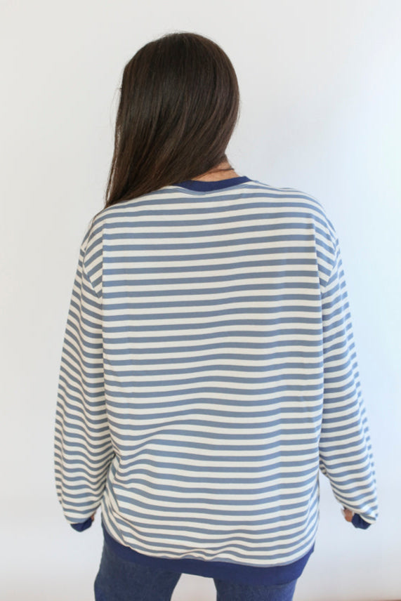 Relaxed Fit  Freestyle Stripe Breastfeeding Sweatshirt from Movemama