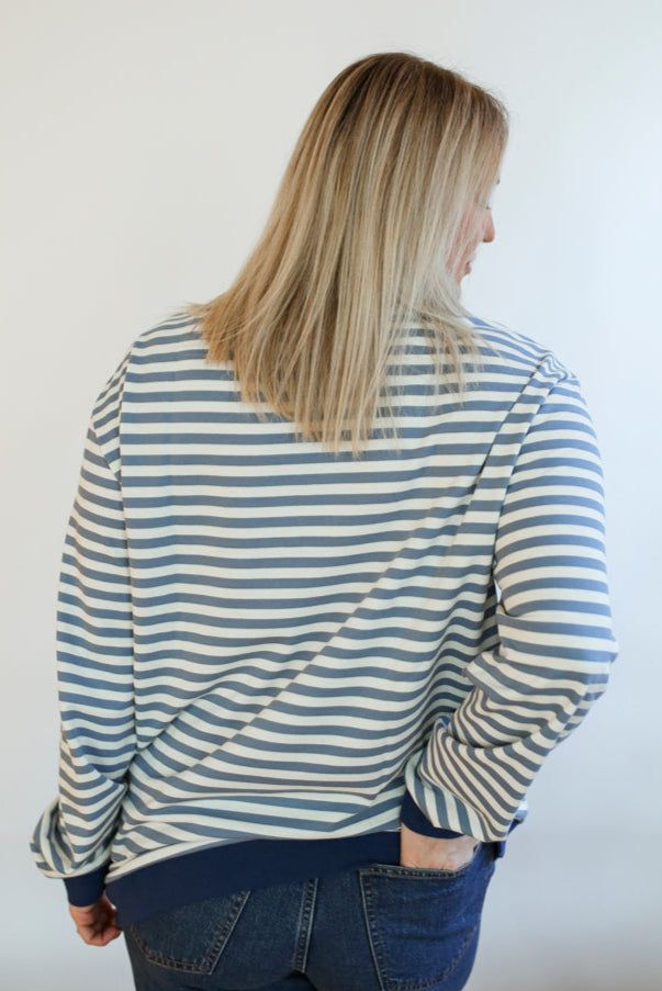 Relaxed Fit  Freestyle Stripe Breastfeeding Sweatshirt from Movemama