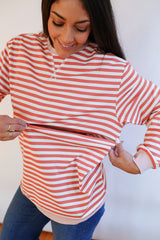 Relaxed Fit  Freestyle Stripe Breastfeeding Sweatshirt from Movemama