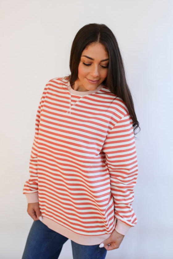 Relaxed Fit  Freestyle Stripe Breastfeeding Sweatshirt from Movemama