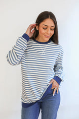 Relaxed Fit  Freestyle Stripe Breastfeeding Sweatshirt from Movemama