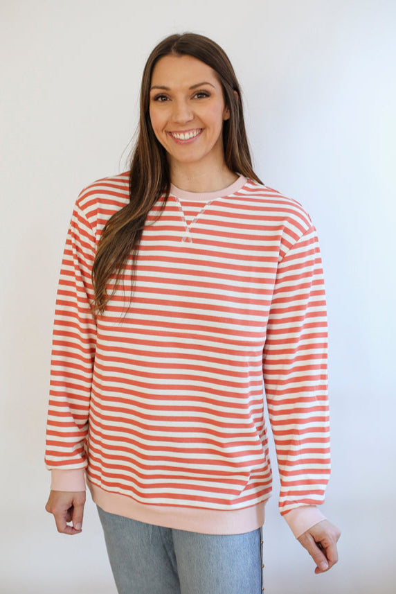 Relaxed Fit  Freestyle Stripe Breastfeeding Sweatshirt from Movemama