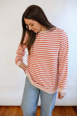 Relaxed Fit  Freestyle Stripe Breastfeeding Sweatshirt from Movemama