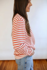 Relaxed Fit  Freestyle Stripe Breastfeeding Sweatshirt from Movemama