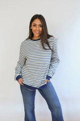 Relaxed Fit  Freestyle Stripe Breastfeeding Sweatshirt from Movemama