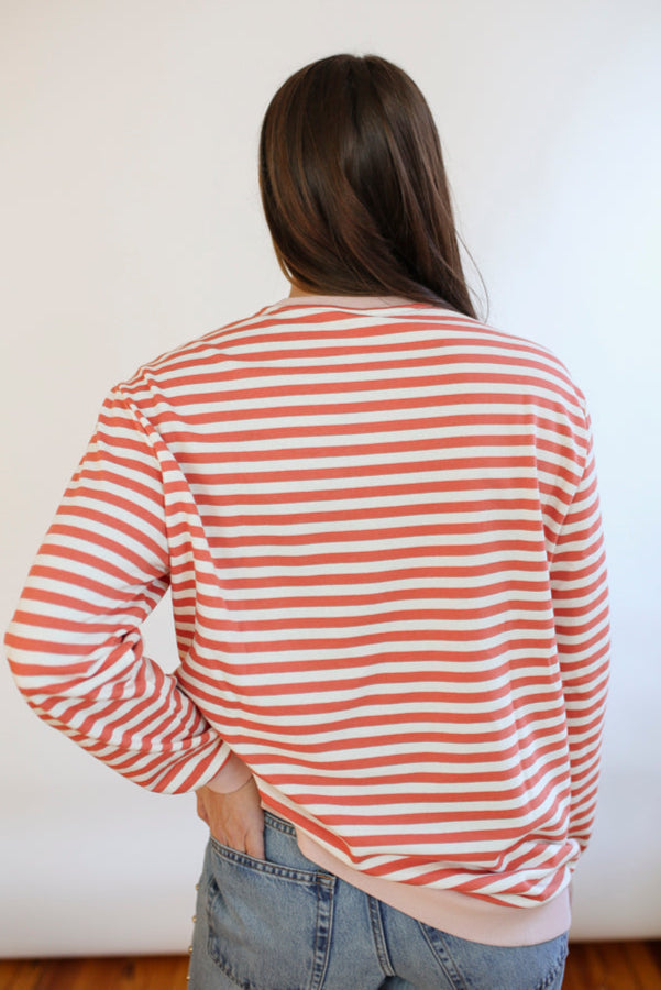 Relaxed Fit  Freestyle Stripe Breastfeeding Sweatshirt from Movemama