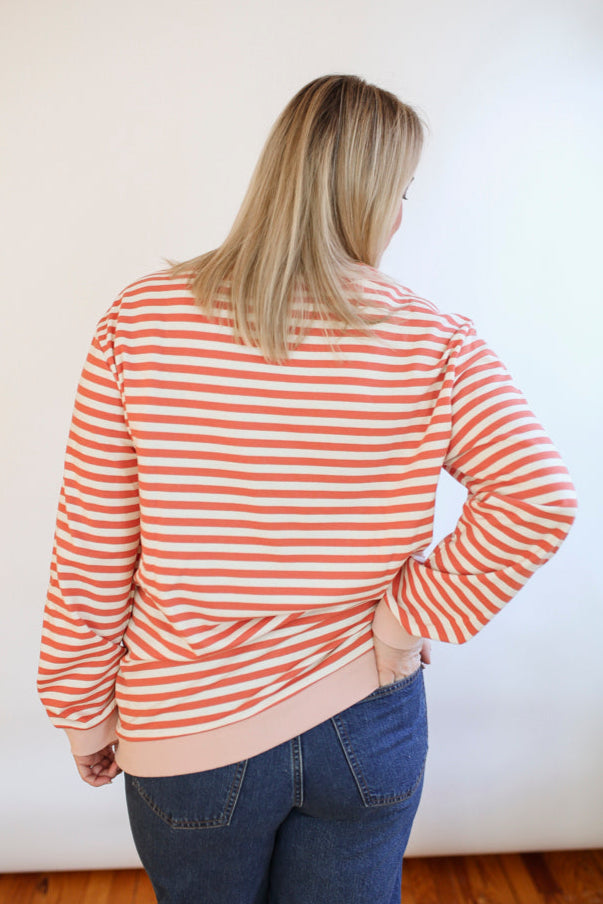 Relaxed Fit  Freestyle Stripe Breastfeeding Sweatshirt from Movemama
