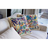 Newport Hand-Embroidered Pillow from Quirks!