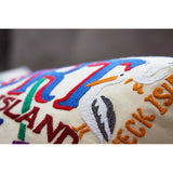 Newport Hand-Embroidered Pillow from Quirks!