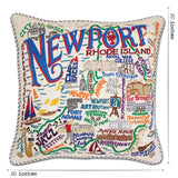 Newport Hand-Embroidered Pillow from Quirks!