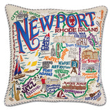 Newport Hand-Embroidered Pillow from Quirks!