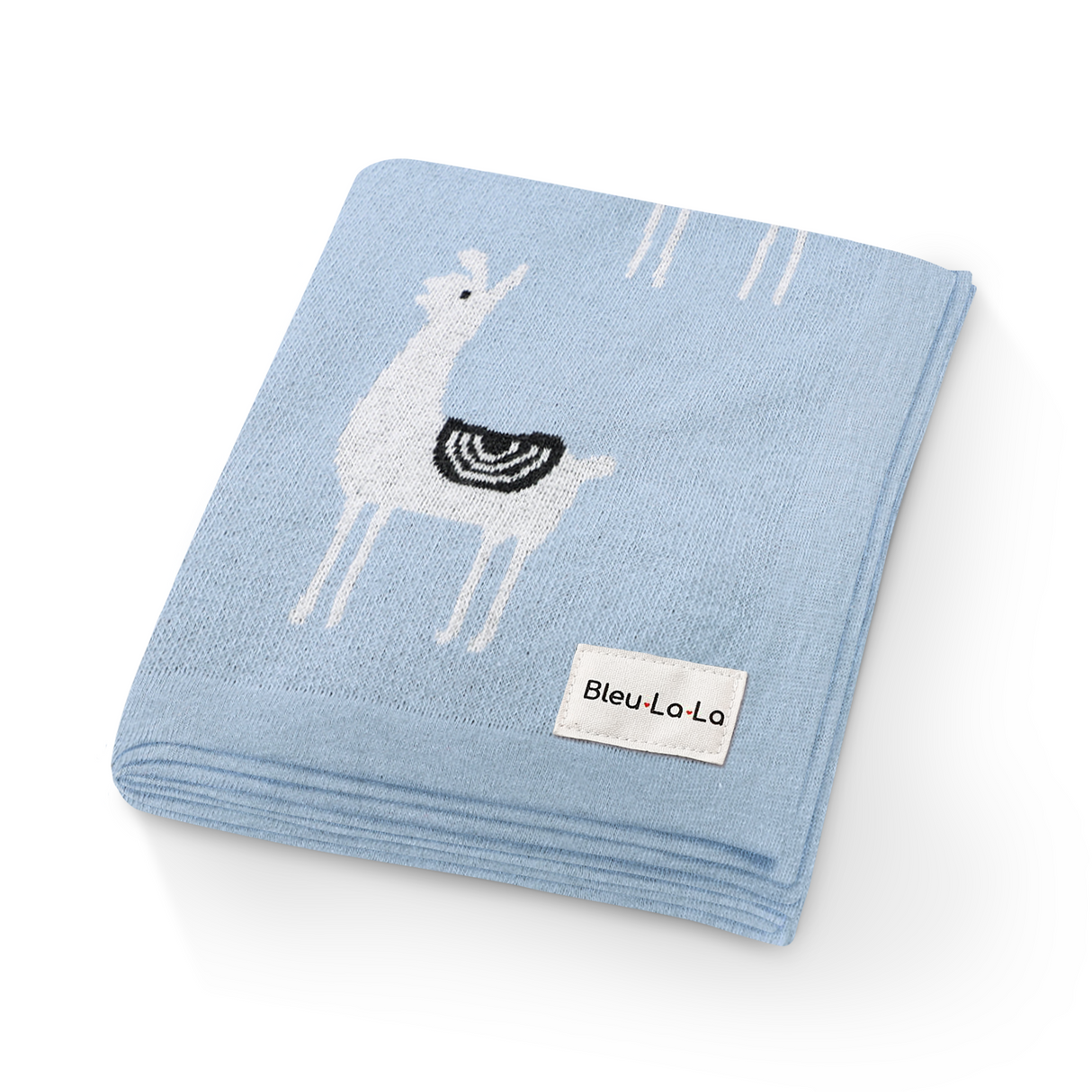 Luxury Knit Llama Swaddle Baby Blanket from Bleu La La