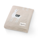 Luxury Knit Llama Swaddle Baby Blanket from Bleu La La