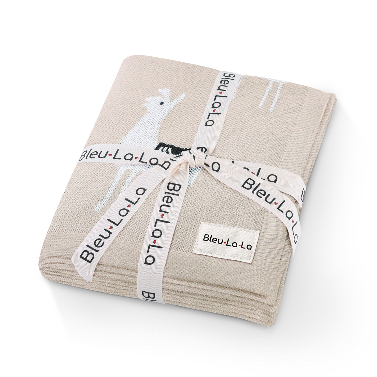 Luxury Knit Llama Swaddle Baby Blanket from Bleu La La