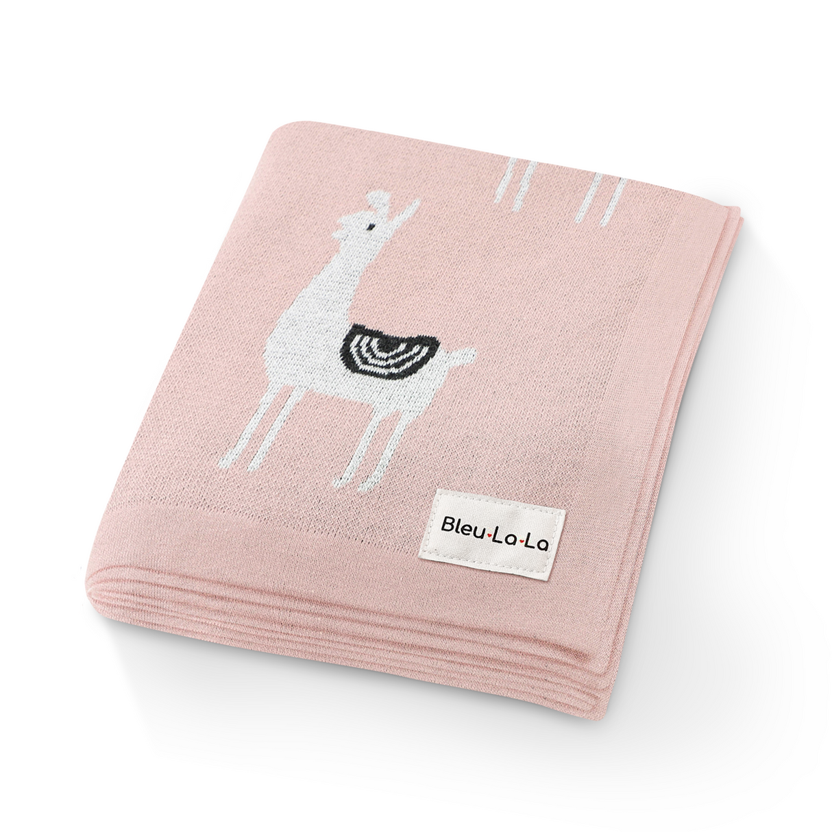 Luxury Knit Llama Swaddle Baby Blanket from Bleu La La