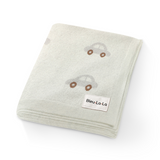 100% Cotton Luxury Knit Car Swaddle Blanket from Bleu La La