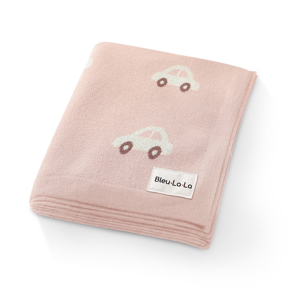 100% Cotton Luxury Knit Car Swaddle Blanket from Bleu La La